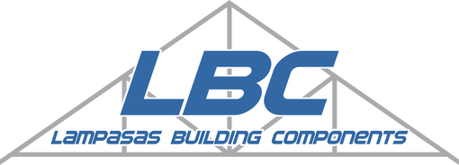 The logo for Lampasas Building Components, manufacturer of roof and floor trusses located in Lampasas, Texas